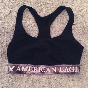 Black American Eagle Sports Bra